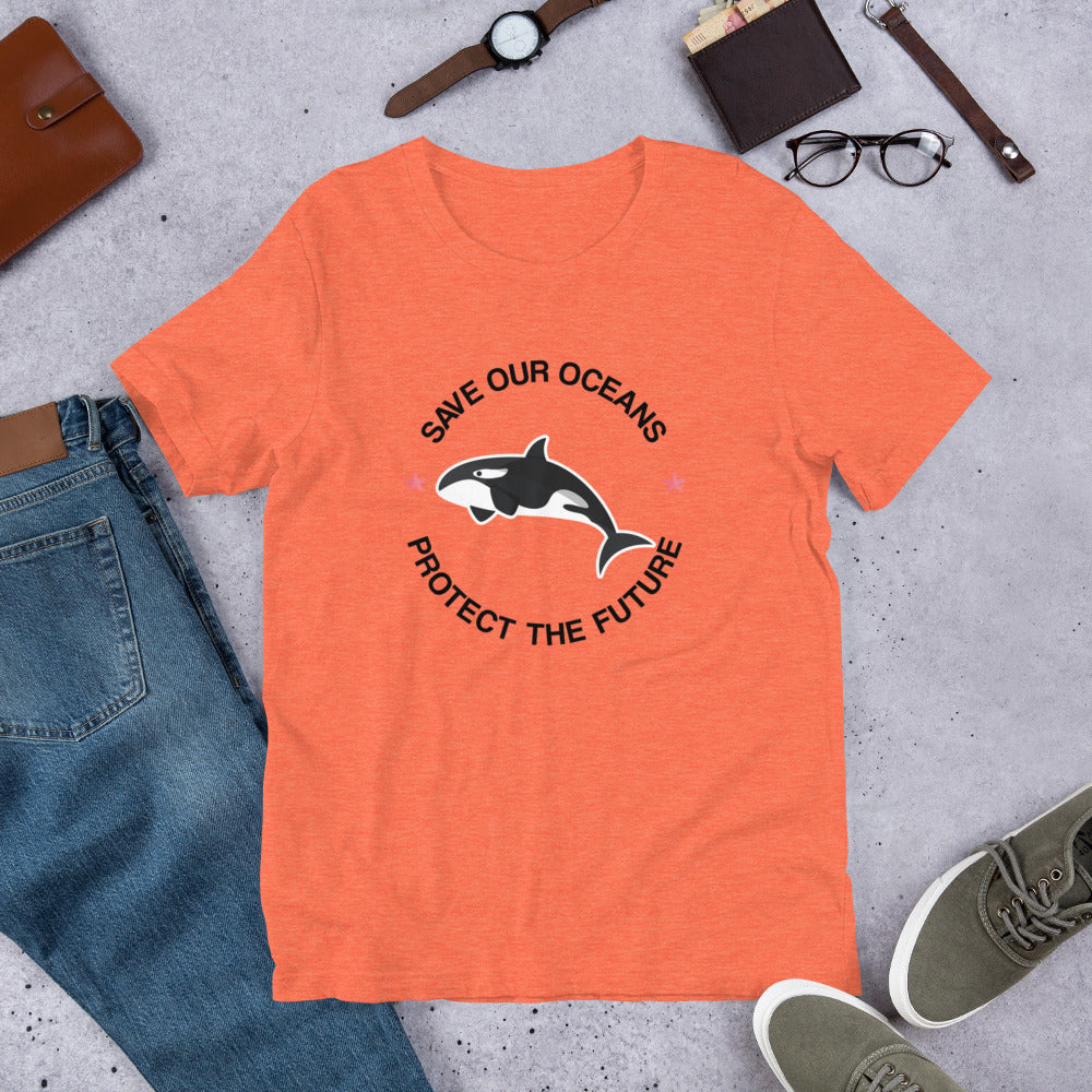 Save Our Oceans Shirt, Protect The Future, Orca Killer Whale Top, Save The Ocean Whales Slogan Tee T Shirt Starcove Fashion