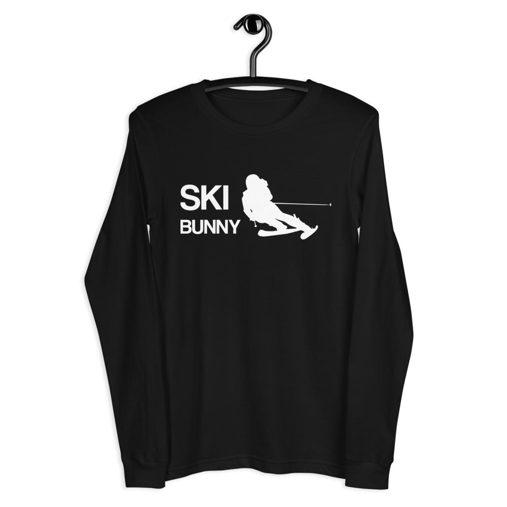 Ski Bunny Long Sleeve Tshirt, Apres Ski Funny Snow Mountain Skiing Skiers Winter Sport Snow Resort Style Tee Starcove Fashion