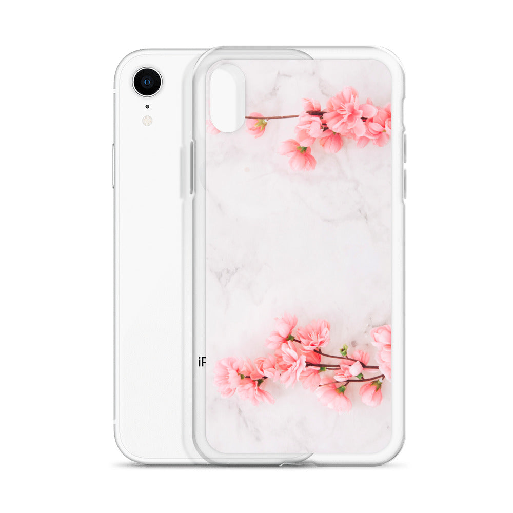 Cherry Blossom iPhone 14 13 12 Pro Max Case Pink, White Marble Flower iPhone Rose Cute Case Gift iPhone 11 Mini SE 2020 XS XR X 7 Plus 8 Starcove Fashion