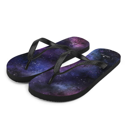 Galaxy Space Flip-Flops, Footwear, Night Sky Interstellar Galactic Thong Sandals Summer Woman Men Beach Print Shoes Starcove Fashion