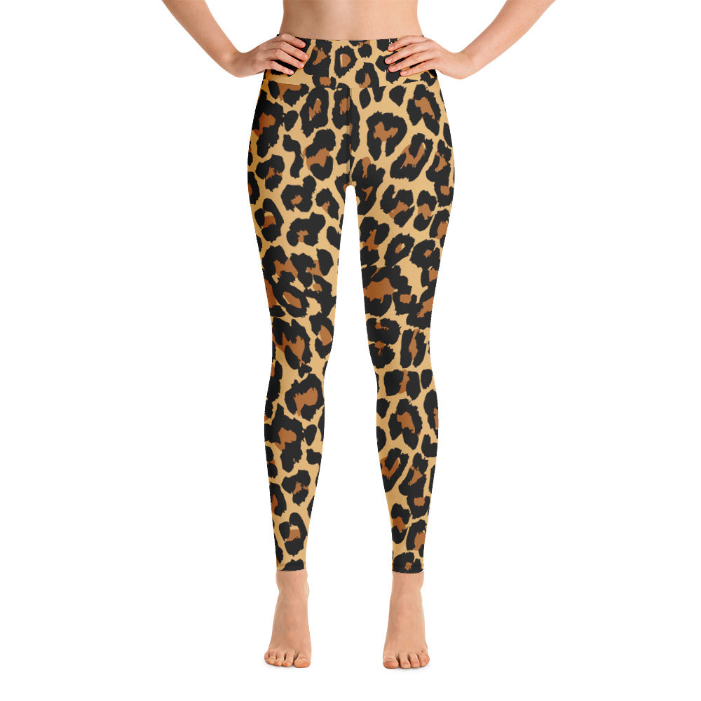 Leopard Print Leggings, Printed Sexy Animal Print Cheetah High Waist Workout Yoga Pants for Women Starcove Fashion