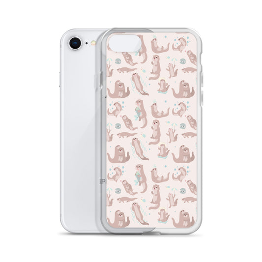 Sea Otter iPhone 13 12 Pro Max Case, Pastel Pink Cell Phone Cute Gifts Print iPhone 11 Mini SE 2020 XS Max XR X 7 Plus 8 Starcove Fashion