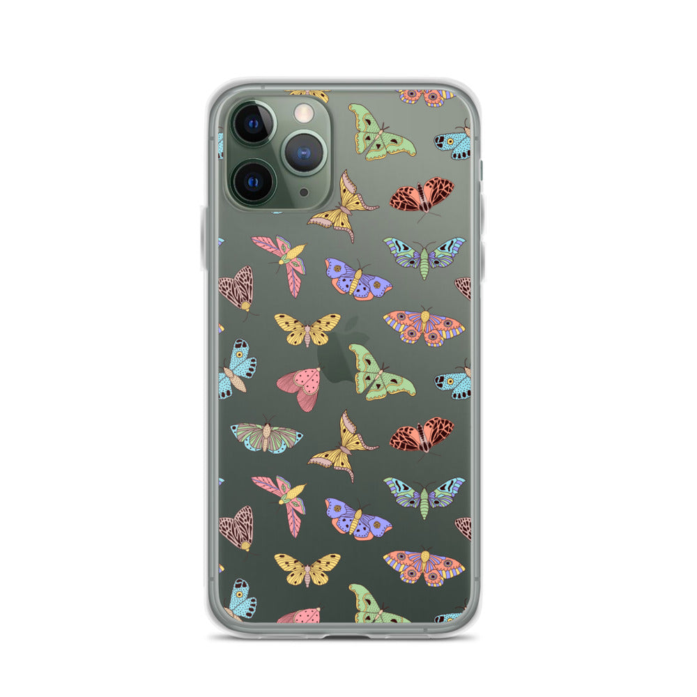 Butterfly Clear iPhone 13 12 Pro Max Case, Moth Transparent Print Cute Gift Aesthetic iPhone 11 Mini SE 2020 XS Max XR X 7 Plus 8 Cell Phone Starcove Fashion