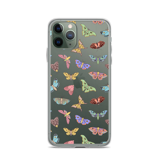 Butterfly Clear iPhone 14 13 12 Pro Max Case, Moth Transparent Print Cute Gift Aesthetic iPhone 11 Mini SE 2020 XS XR X 7 Plus 8 Cell Phone Starcove Fashion