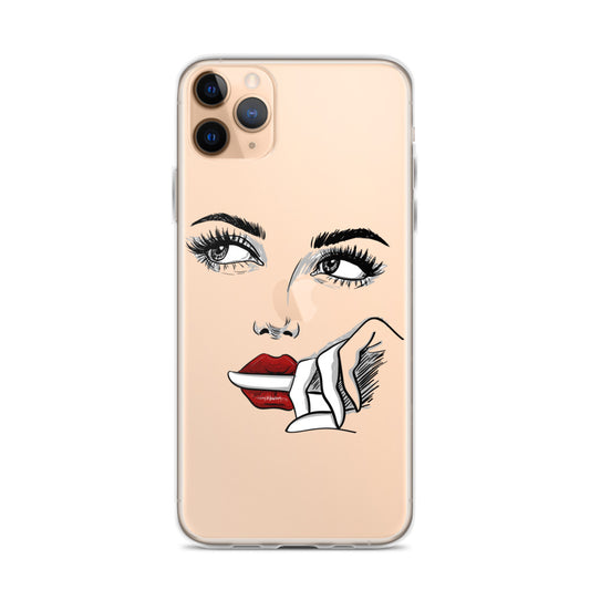 Face Line Art Drawing iPhone 14 13 12 Pro Max Clear Case, Artistic Modern Print Cute Aesthetic iPhone 11 Mini SE XS XR X 7 Plus 8 Cell Phone Starcove Fashion