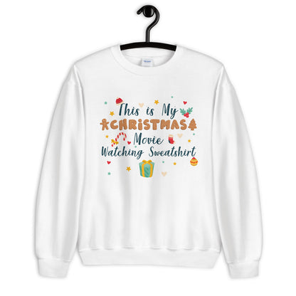 This is My Christmas Movie Watching Sweatshirt , Funny Ugly Sweater Merry Xmas Gift for Her Men Women Holiday Party Top Starcove Fashion