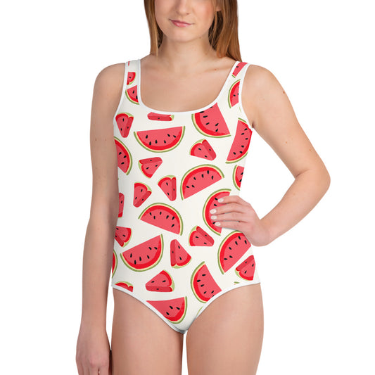 Watermelon Girls Swimsuits (8 - 20), Summer Fruit Cute Kids Jr Junior Tween Teen One Piece Bathing Suit Young Swimwear Starcove Fashion