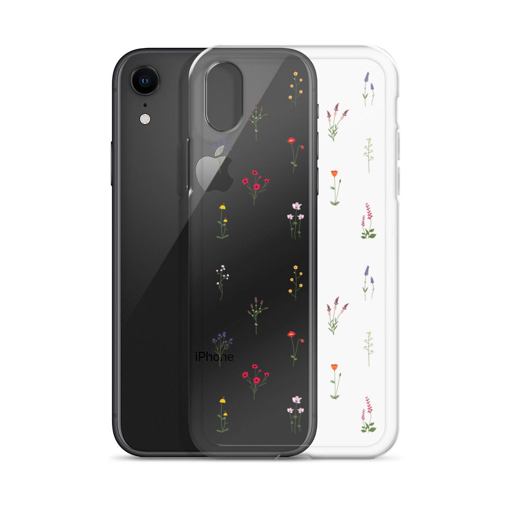 Square Clear Flower Leaf Phone Case For iPhone 11 12 13 Pro Max XR