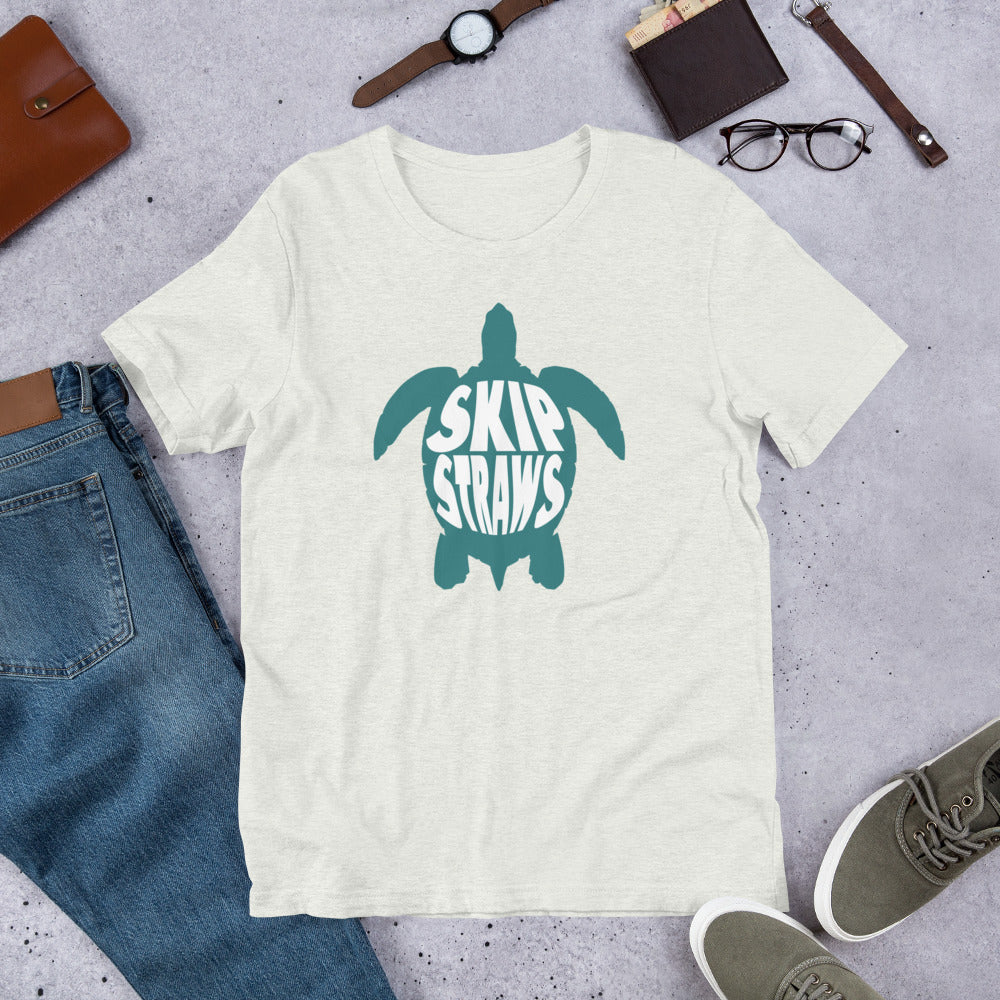 Skip A Straws Shirt, Sea Turtle TShirt, No More Straws, Save a Turtle, Inspirational Ocean Beach Graphic Gift Starcove Fashion