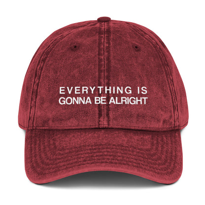 Everything is Gonna Be Alright, Inspirational Statement Hat, Embroidered Vintage Cotton Twill Cap, Baseball Dad Hat Starcove Fashion