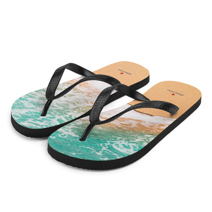 Beach Flip Flops for Women Men, Comfortable Shower Flip Flops with Ocean Photo Colorful Design, Best Cute Designer Starcove Fashion