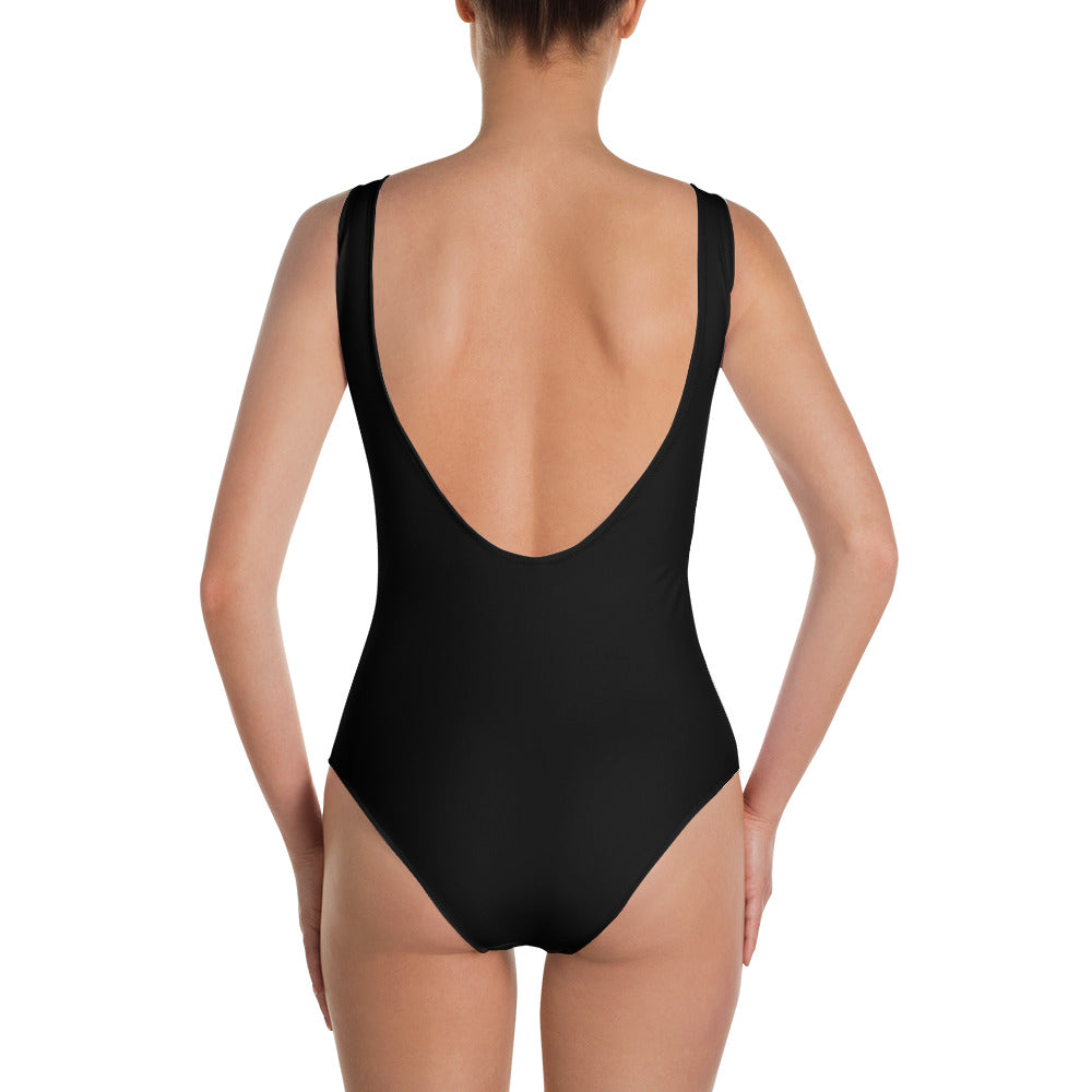 Custom Bathing Suit Women, Swimsuit Personalized One Piece Birthday Squad Black White Text Swimwear Customized Swim Starcove Fashion