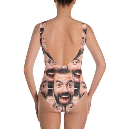 Custom Face Swimsuit, Funny Repeating Faces Photo One Piece Bathing Suit Personalized Swimwear Customized Bachelorette Party Gift For Her Starcove Fashion