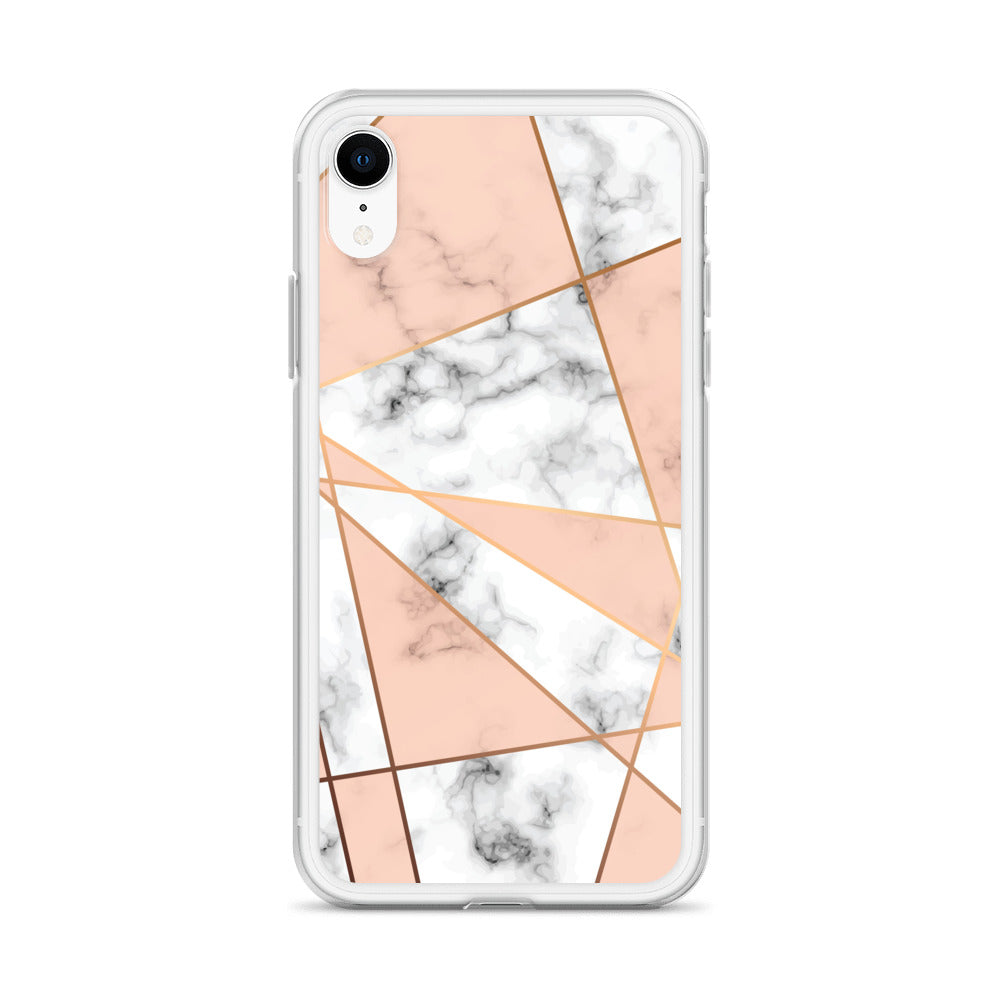 Rose Gold Marble Phone 13 12 Pro Max Case, White Marble Rose Pink Geometric Cute Case Gift iPhone 11 Mini SE 2020 XS Max XR X 8 7 Starcove Fashion