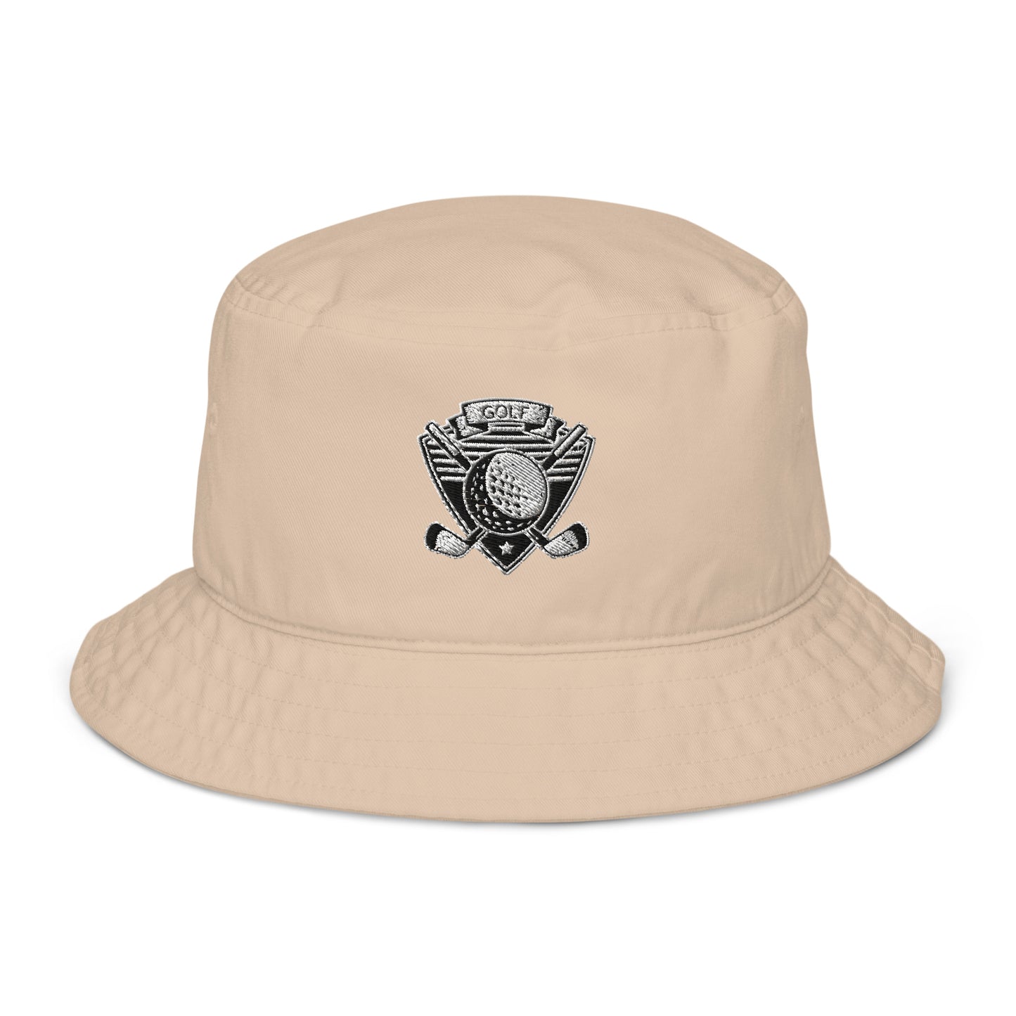 Golf Embroidered Bucket Hat, Organic Golf Ball Clubs Retro Vintage Summer Cute Women Men Designer Sun Shade Cotton Starcove Fashion