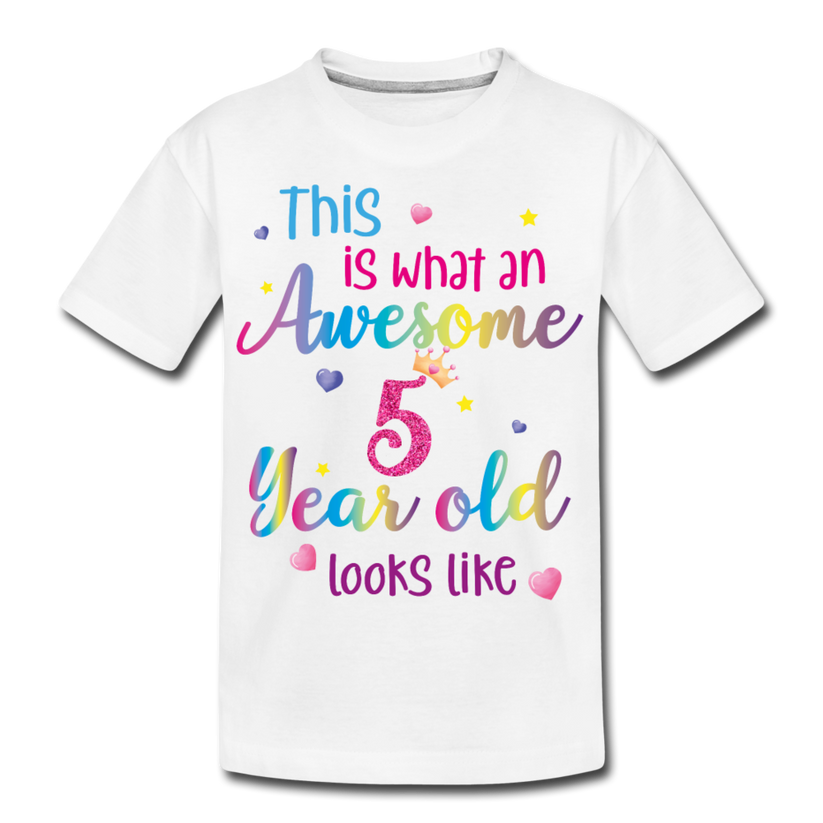 This is What an Awesome 5 Year Old Looks Like, Kid’s Organic TShirt 5