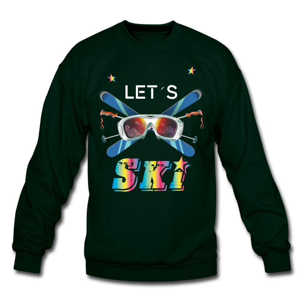 Let's Ski 80s Style Sweatshirt, Retro Skiing Vintage 90s Party Skier Mountain Snow Vacation Men Women Cotton Crewneck Sweater Starcove Fashion