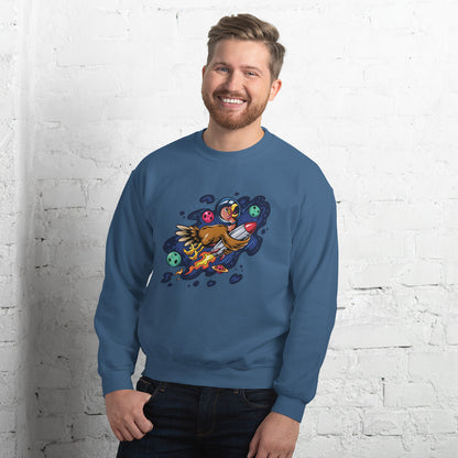 Thanksgiving Sweatshirt, Turkey Space Rocket Funny Graphic Crewneck Fall Fleece Sweater Jumper Pullover Men Women Adult Top Starcove Fashion