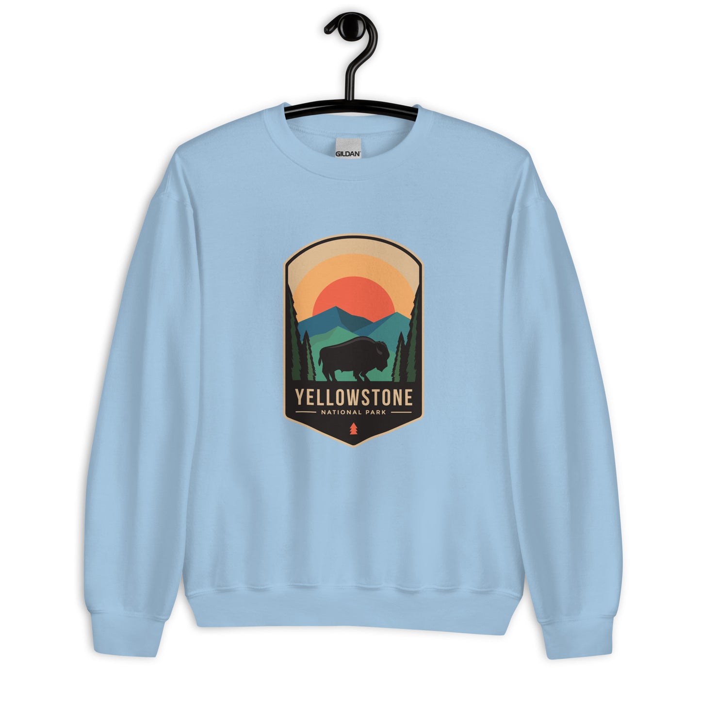 Yellowstone Bison Sweatshirt, Nature Park Vintage Graphic Crewneck Sweater Jumper Pullover Men Women Aesthetic Top Starcove Fashion