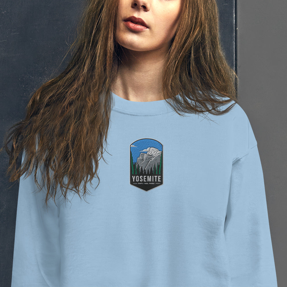Yosemite National Park Embroidered Sweatshirt, Graphic Embroidery Crewneck Fleece Cotton Sweater Pullover Men Women Aesthetic Top Starcove Fashion