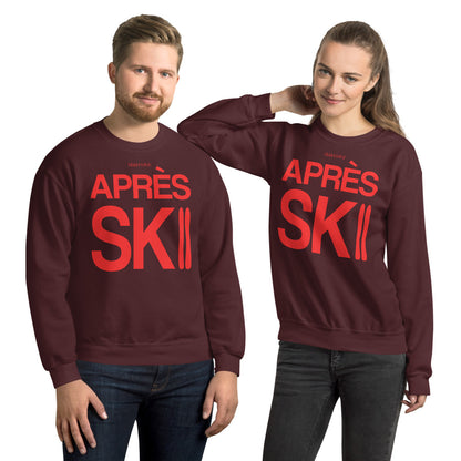 Apres Ski Sweatshirt Sweater, Vintage Winter Red Party Skiing Chalet Mountain Men Women's Long Sleeve Top Clothes Gift Starcove Fashion