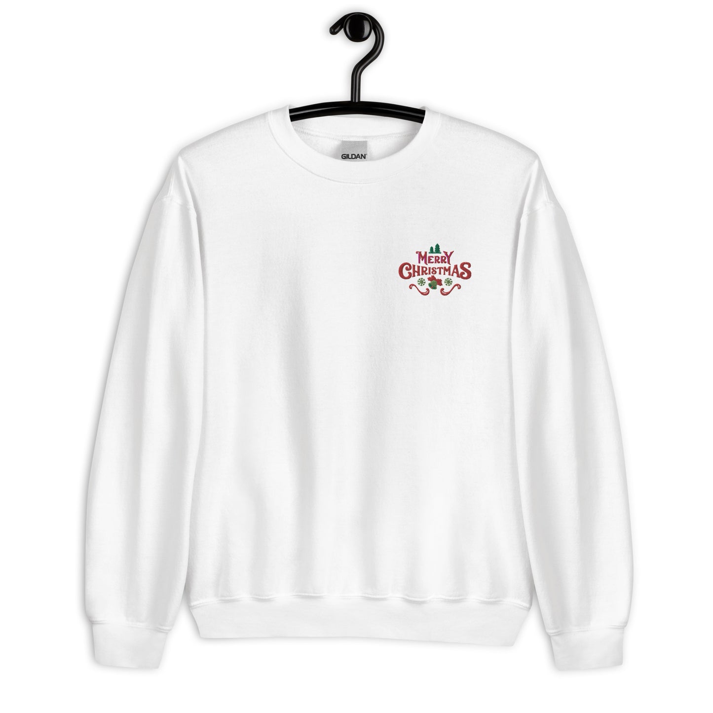 Merry Christmas Embroidered Sweatshirt, Holidays Graphic Crewneck Fleece Cotton Sweater Pullover Men Women Aesthetic Top Starcove Fashion