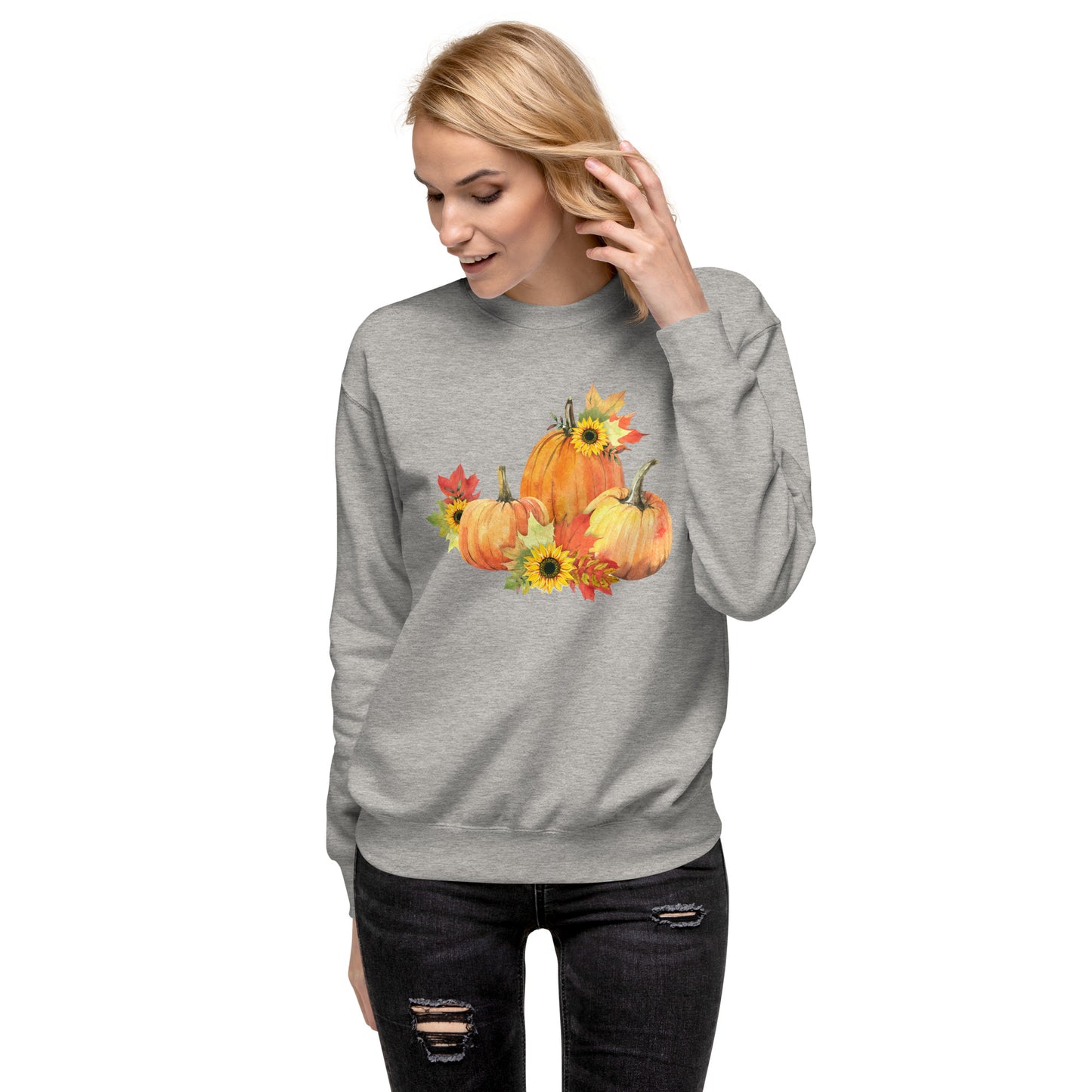 Pumpkins Sweatshirt, Sunflower Fall Autumn Halloween Graphic Crewneck Cotton Sweater Jumper Pullover Men Women Aesthetic Top Starcove Fashion