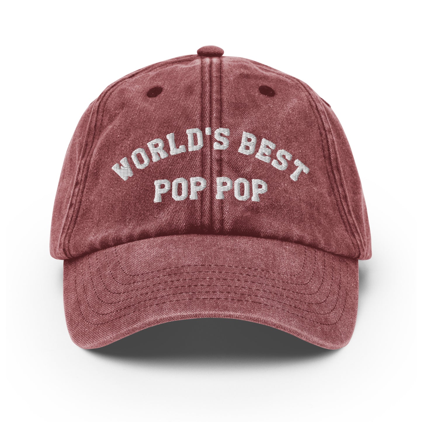 World's Best Pop Pop Vintage Baseball Hat, Dad Cap Trucker Men Grandfather Grandpa Embroidery Embroidered Father's Day Gift Starcove Fashion