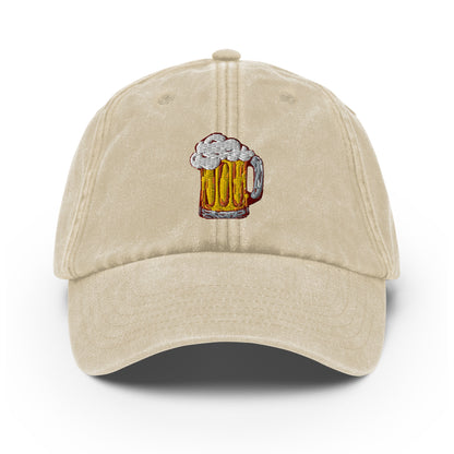 Beer Mug Vintage Baseball Hat, Cool Drinking Glass Dad Cap Mom Trucker Men Women Embroidery Embroidered Hat Gift Starcove Fashion